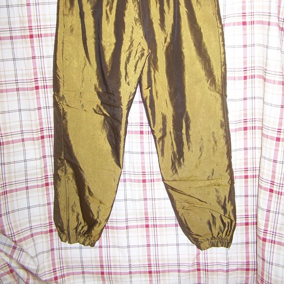 Lavon Petites Metallic Gold Sweatpants Sz PS - Picture 2 of 7